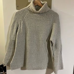 Grey turtleneck sweater